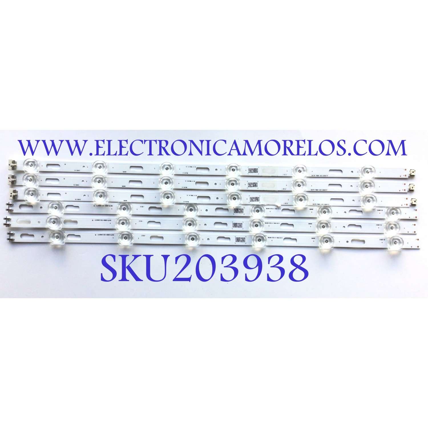 KIT DE LED'S PARA TV SAMSUNG (6 PIEZAS) / NUMERO DE PARTE BN96-50317A / BN96-50318A / JL.D500C1330-408AR-M_V02 / JL.D500C1330-408AL-M_V02 / E469119 / PANEL CY-BT050HGCV2H / MODELO UN50TU7000 / UN50TU7000FXZA XC02